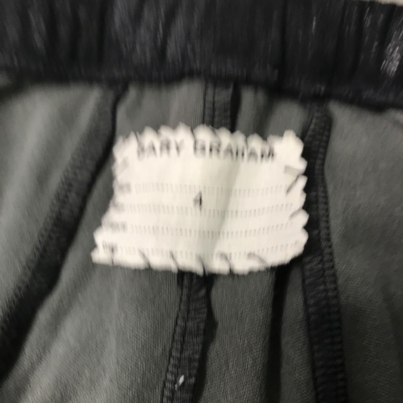 Gary Graham Leather Stretch Pants Black Suede Finish Womens 4 - Picture 4 of 11